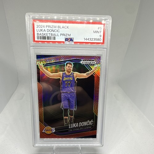 2024-25 Panini Prizm Black Luka Doncic Basketball Prizm #/225 Lakers PSA 9