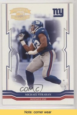 2005 Donruss Throwback Threads Gold Holofoil 58/99 Michael Strahan HOF READ 0l2