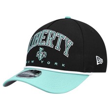 Men's New Era Black New York Liberty Bold Arch COOLERA 9FORTY A-Frame M-Crown