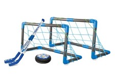 Minnark Kids Indoor Toys - Hover Hockey Set Rechargeable Puck 2 Goals/Sticks NEW