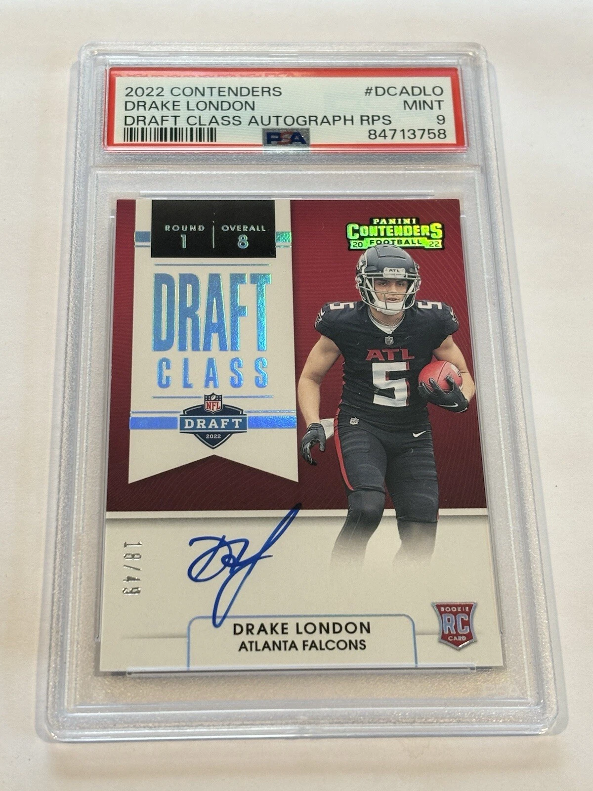 Drake London Panini Contenders Draft Class Autographs Rps #DCADLO Base
