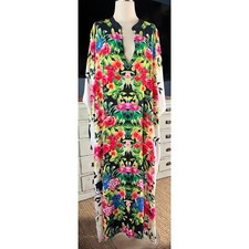 Johnny Was Dana Maxi Kaftan Caftan Long Floral Dress Plus 1X
