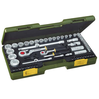 65-piece complete set with 1/4'' and 1/2'' baton ratchets