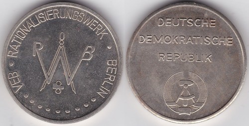 Hettstedt-Medaille Berlin VEB Rationalisierungswerk, nicht magnetisch