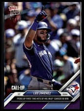 2024 Topps Now 399 Leo Jimenez Toronto Blue jays Call-Up RC 1st Hit Purple 01/25