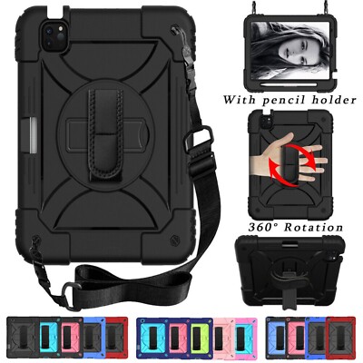 For Samsung Galaxy Tab A 10.1'' S6 Lite 10.4'' W/Hand Strap Shockproof Case Cover