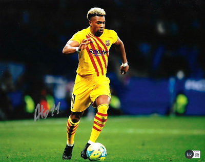 Barcelona Adama Traore Signed 11x14 Photo Beckett BAS Witnessed
