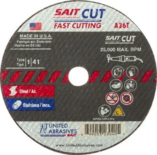 United Abrasives 23050 A36T Thin High Speed Cut-Off Wheels 3 x .035 x 38, 100 Pk