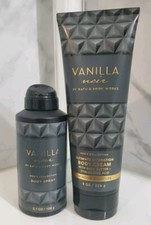 2 Pcs Set Bath  Body Works Vanilla Noir Men's Collection Body Spray  Cream New