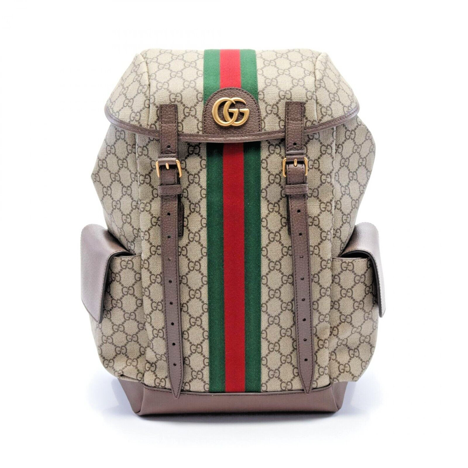 GUCCI Ophidia GG Supreme daybag Backpack 598140HUHAT8564 canvas leather Beige