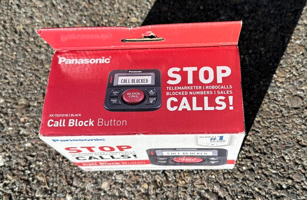 Panasonic Call Block Blocker Button KXTG3101B Black, Robocalls