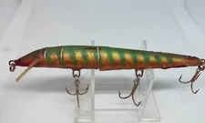 Vintage Bagley Bang O Lure #5 Green Stripes Gold Foil S6G Jerkbait fishing Lure