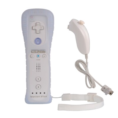 Remote Wiimote Nunchuck Controller Set Combo for Nintendo Wii/Wii U Game Console