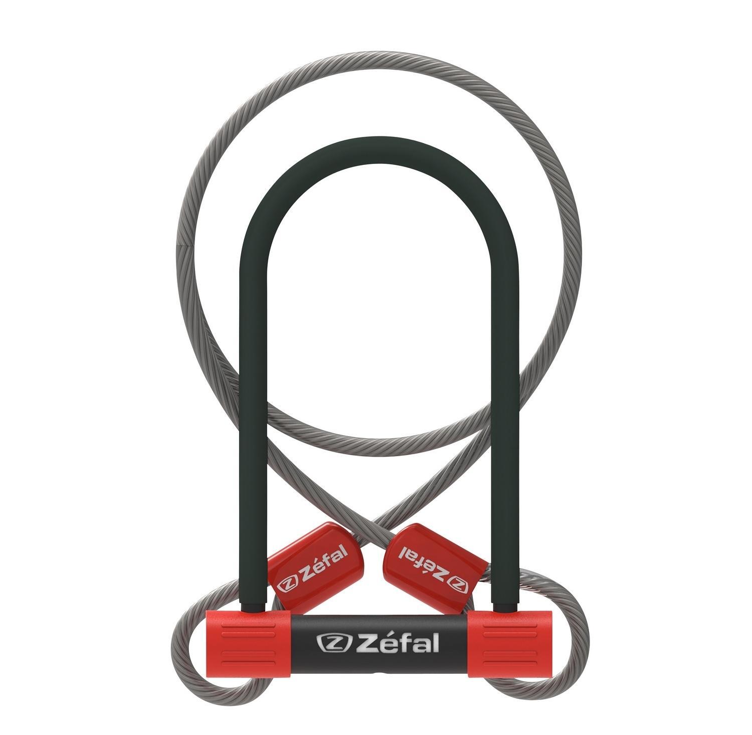 Antivol vélo Zéfal K-Traz U13 en acier trempé avec câble antivol de 120cm