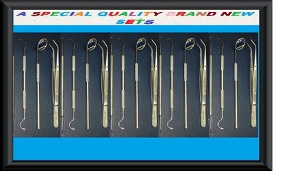 New German Grade 45 Instruments Basic Dental Set Mirror Explorer College plier