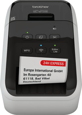 Brother QL-810W Thermodirekt-Etikettendrucker | 4 Rollen enthalten