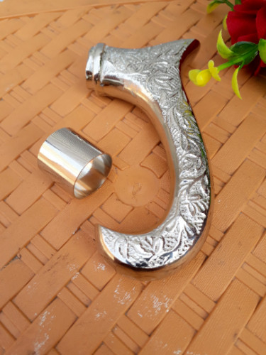 Antique Solid Brass Vintage Head for walking cane… - image 4