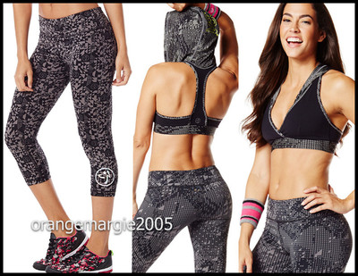 【国内即納 S】Zumba Dance Tribe Perfect Ankle Leggings Zumba 2Pc.SET! Tribe Perfect Capri Leggings + Hoodness