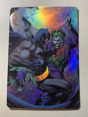 Batman Vs Joker Fight DC Goddess Anime Doujin Art Card ACG Rare Super Hero Comic