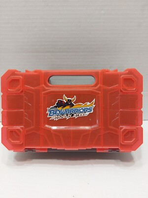 Beyblade BEYWARRIORS SHOGUN STEEL STORAGE CASE Beylocker Red Gray