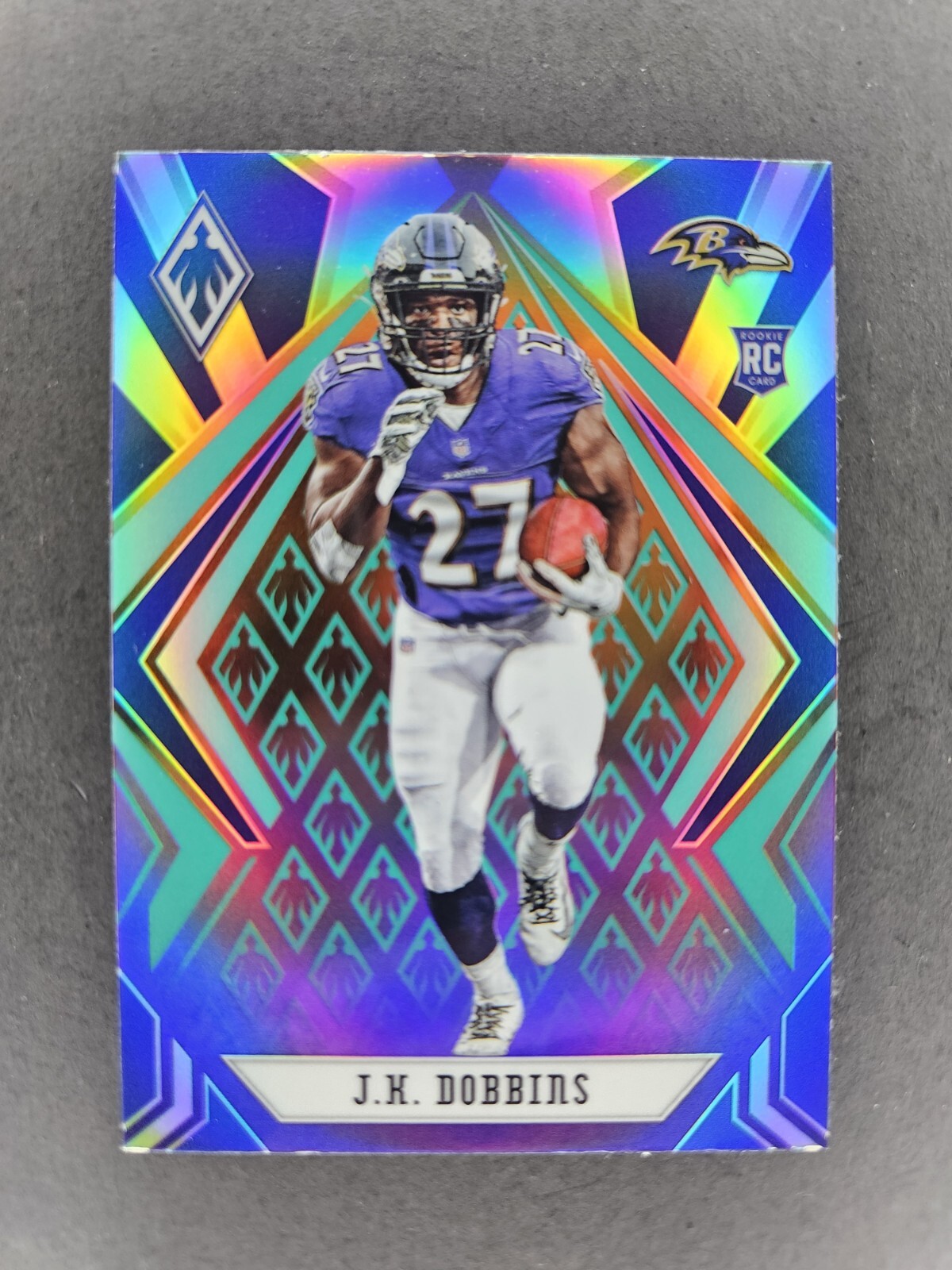 2020 Panini Phoenix Color Burst JK Dobbins #115 Rookie RC Ravens
