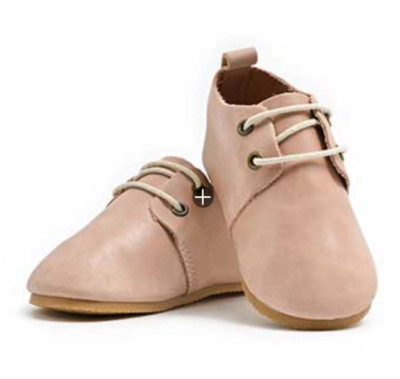 Piper Finn Blush baby shoes Low Top Oxfords Hard Sole Size 8