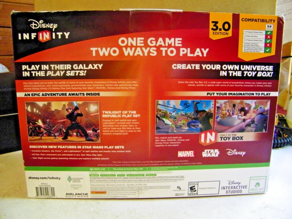 XBOX 360 Disney Infinity Star Wars Starter Pack 3.0 Edition Never Opened box - Image 2 of 2