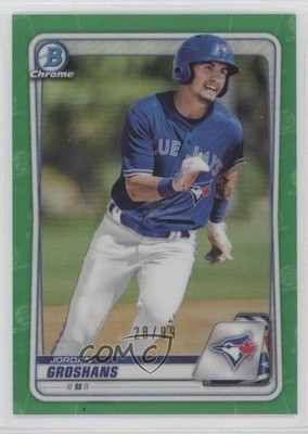 2020 Bowman Draft Chrome Green Refractor 28/99 Jordan Groshans #BD-32 16s2