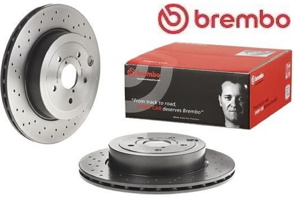 2X Bremsscheibe Brembo 09.C829.11 2 Bremsscheiben Hinterachse Hinten FüR Subaru-image