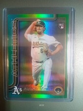 2025 Topps Series 2 Green Rainbow Foilboard RC Card #634 Grant Holman Athletics
