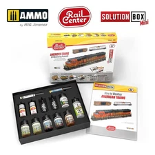 AMMO MIG RAIL CENTER SOLUTION BOX MINI #02 AMERICAN TRAINS - Weathering Products