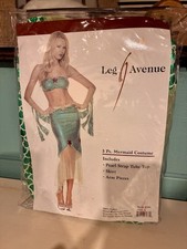 Leg Avenue 3 Piece Mermaid Costume Women’s Large Green Red Halloween