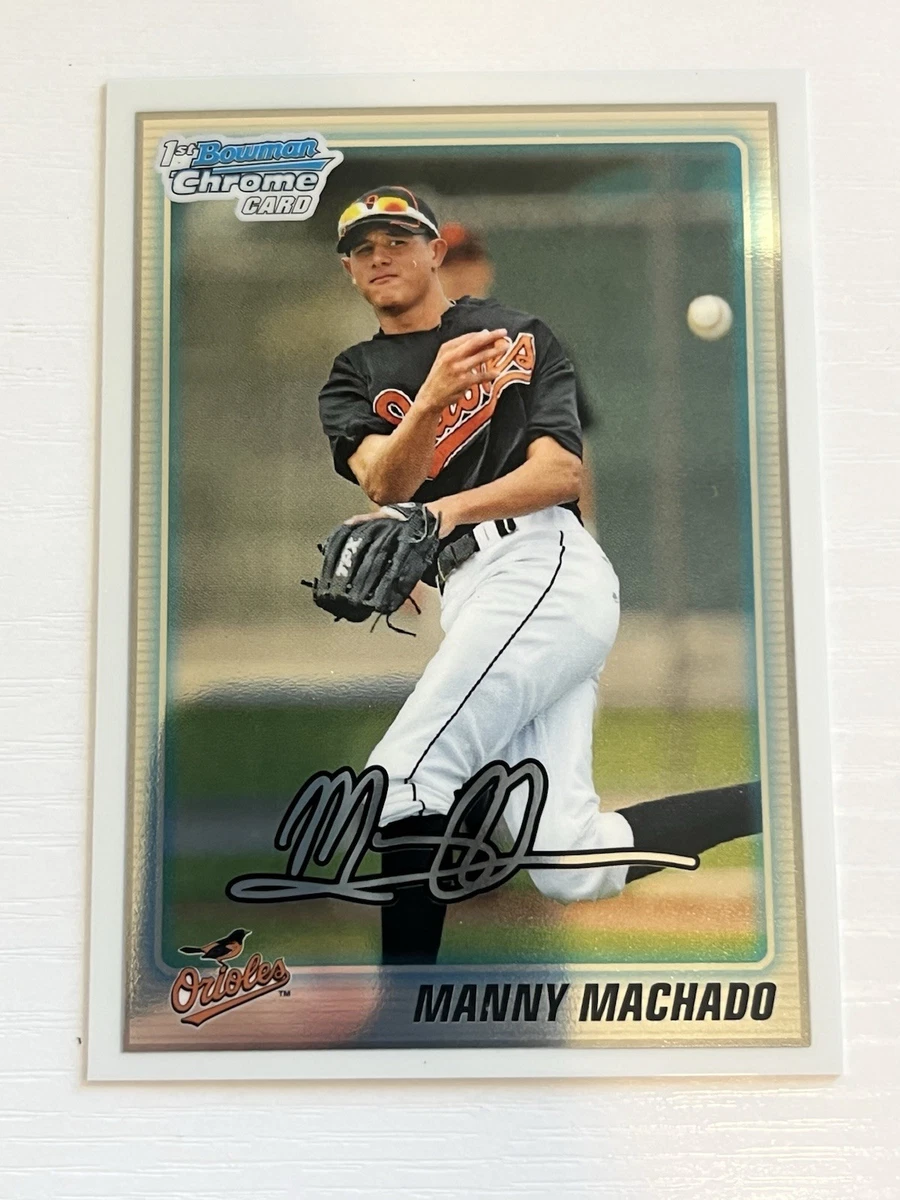 Bowman Manny Machado 2010 Season Baseball Sports Trading Cards