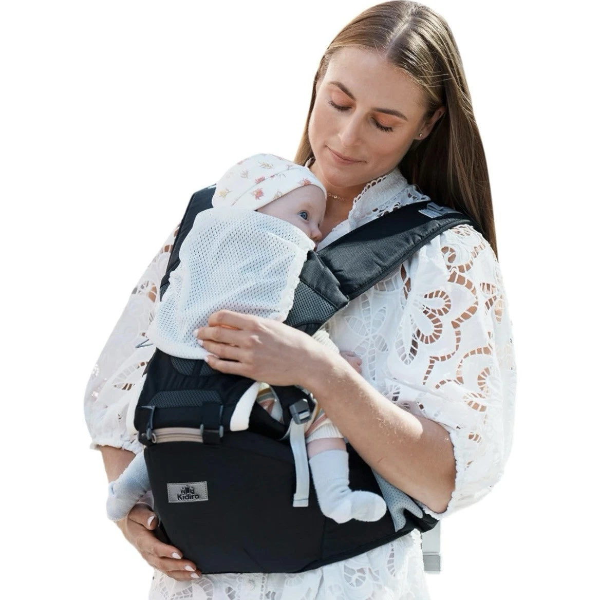 KIDIRA 6-in-1 Ergonomic Baby Carrier Newborn to Toddler for 7-50lbs, BSBC76