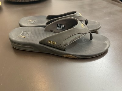 Reef Fanning Men's Gray Flip Flop Sandals US 12 EU 45 Synthetic Comfort