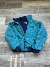 Vintage Lands End Squall Jacket M Color Block Fleece Lined Retro 90s UNISEX