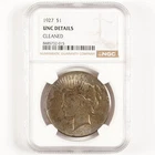 1927 Peace Dollar $1 UNC Details NGC Better Date 31325