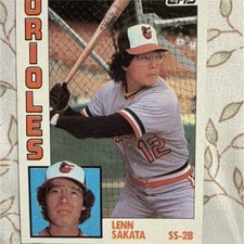 Topps 1984 Lenn Sakata #578 Baltimore Orioles Base Set MLB Baseball Card