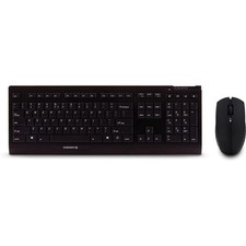 Cherry JD-0410EU-2 USB Wireless RF Keyboard Mouse Combo Set - Black