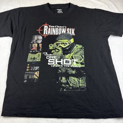 Vintage 1999 Tom Clancys Rainbow Six T Shirt Large Video Game Promo USA
