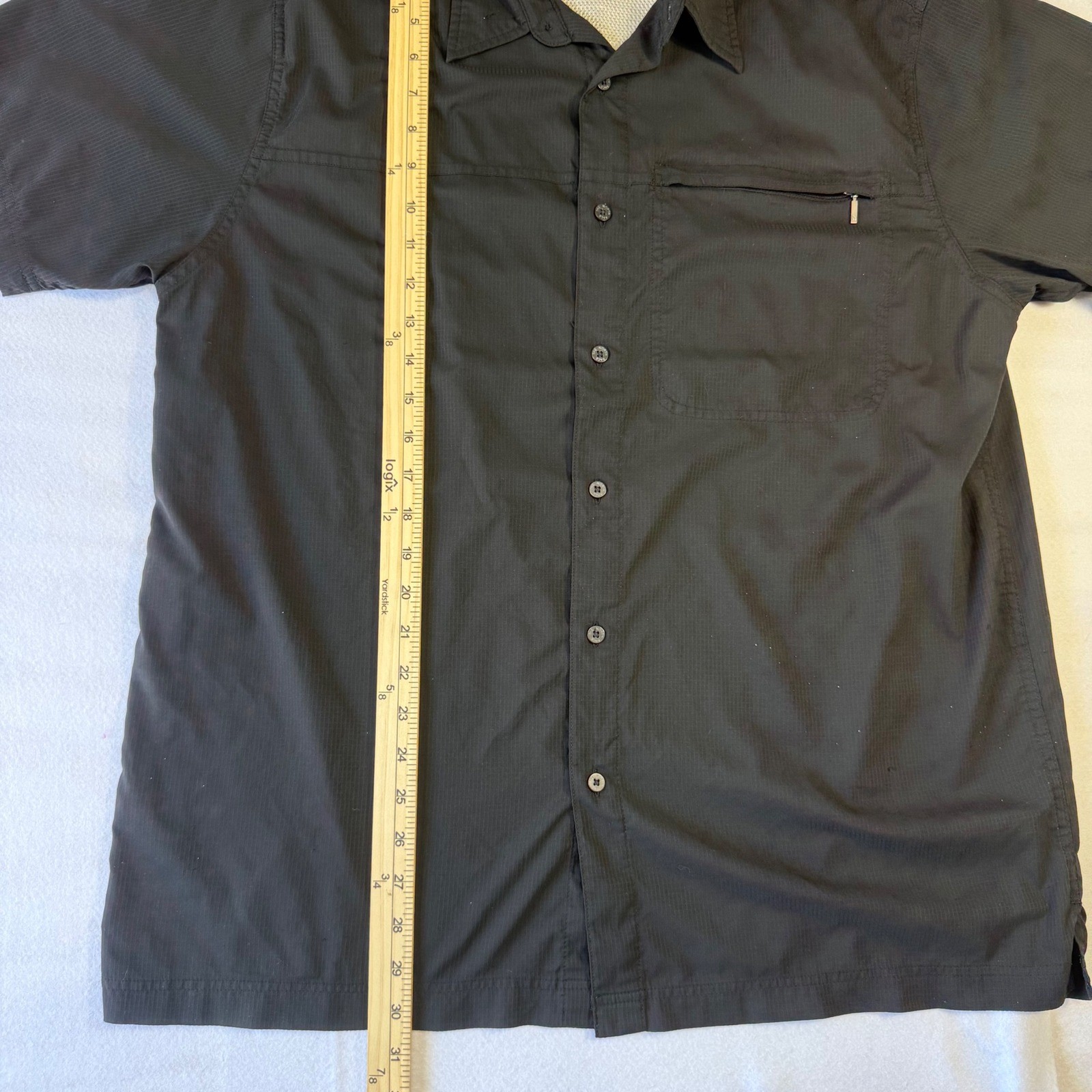 The North Face Mens XL Black Ripstop Short Sleeve Hiking Button Up Shirt TNF thumbnail 5