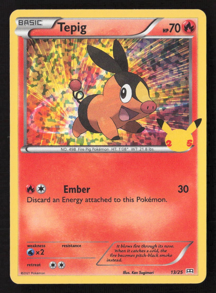 Tepig - 13/25 Promo Holo MCD21 013/025 NM Pokemon TCG