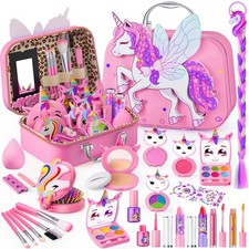 Beayuck Kids Makeup Kit for Girls - Toys, Child-Size, Pink