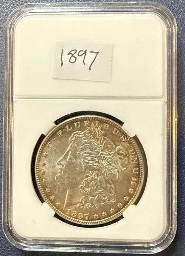 1897 Morgan Silver Dollar BU *UNCIRCULATED* Beautiful Rim Toning Free Shipping