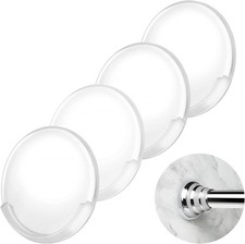 Adhesive Shower Curtain Rod Holder,No Slippage Wall Mount Transparent