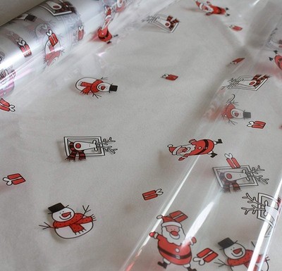 Weihnachtsmann Schneemann Zellophan Halstuch