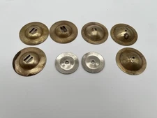 VTG Brass finger Cymbals-6 brass (2 pairs + extra) plus a pair of steel cymbals