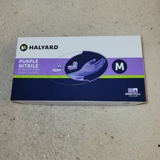 Halyard 55082 Nitrile Exam Gloves, Pack of 100 - Purple