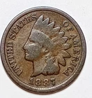 Indian Head Penny Lot of "1" VERY NICE 1887 GOOD OR BETTER°$ FREE SHIPPING $#C30