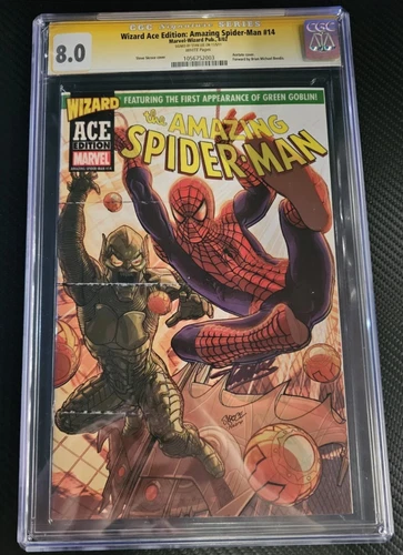 Wizard Ace Edition: Amazing Spider-Man #14 SS signed Stan Lee CGC 8.0 2002